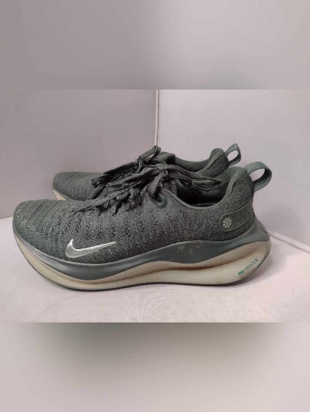 Nike Women's React Infinity RN 4 Sneakers Shoes 7.5 Green Road Knit Z